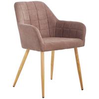 Armlehnstuhl Drops Braun B: 57 Cm - Eichefarben/Braun, MODERN, Textil/Metall (57/82/60cm) - MID.YOU