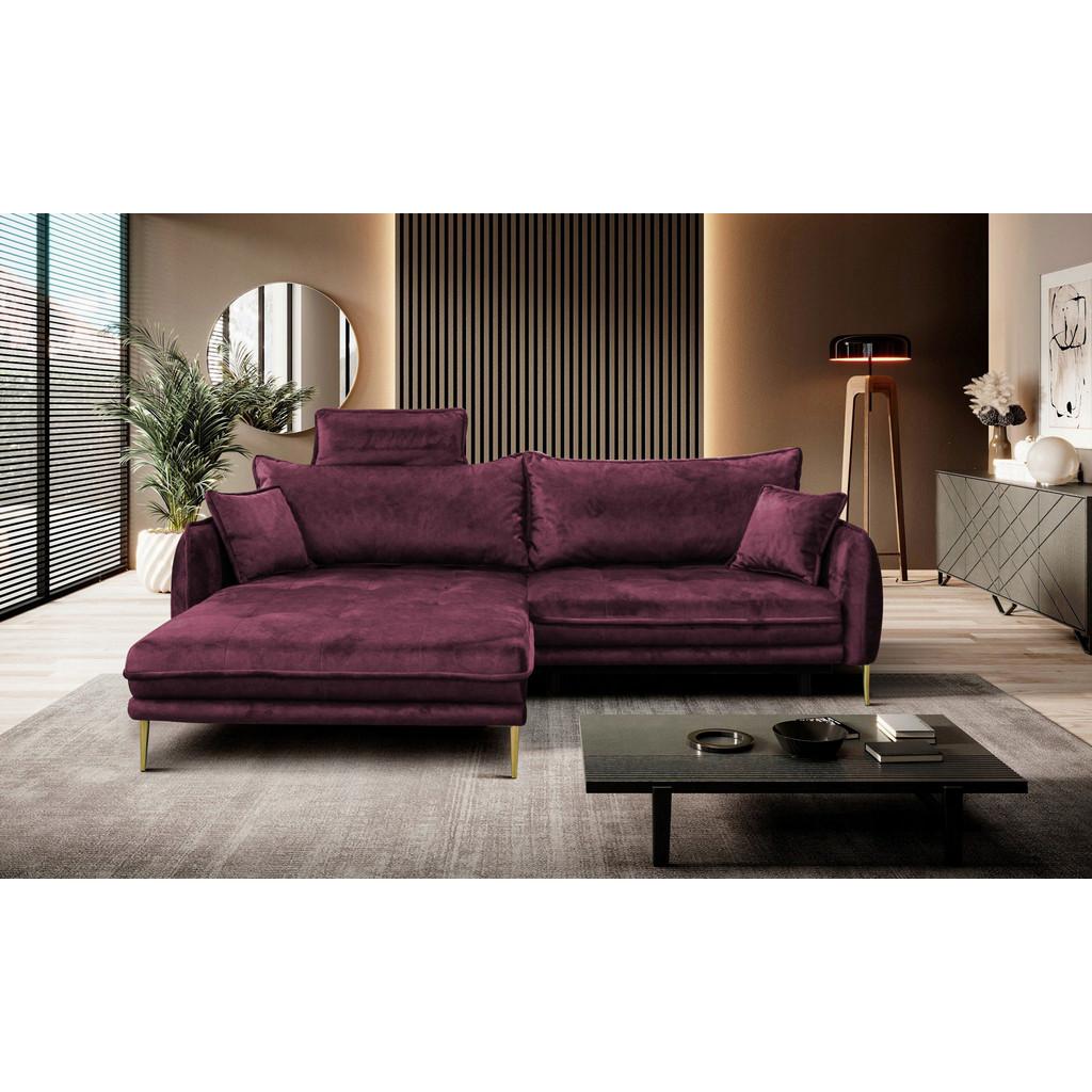 ECKSOFA Whisper Weinrot S: 196x264 cm