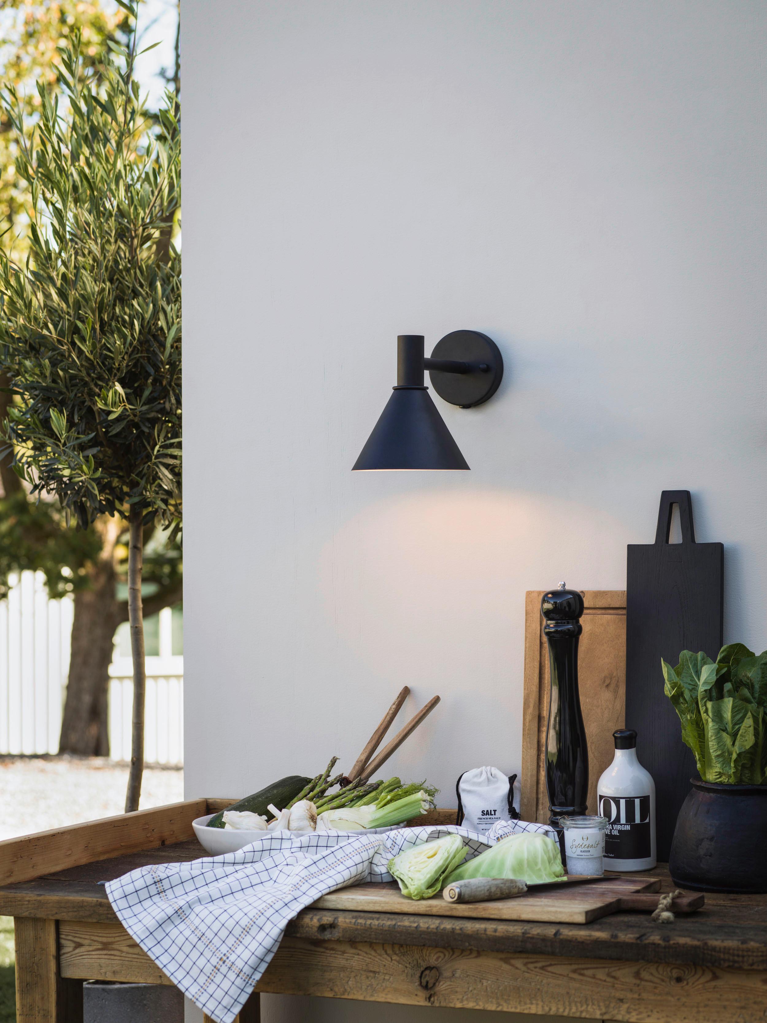 Außenwandleuchte 121803 Mini-Tripp - Schwarz, Basics, Metall (30/18/20cm)