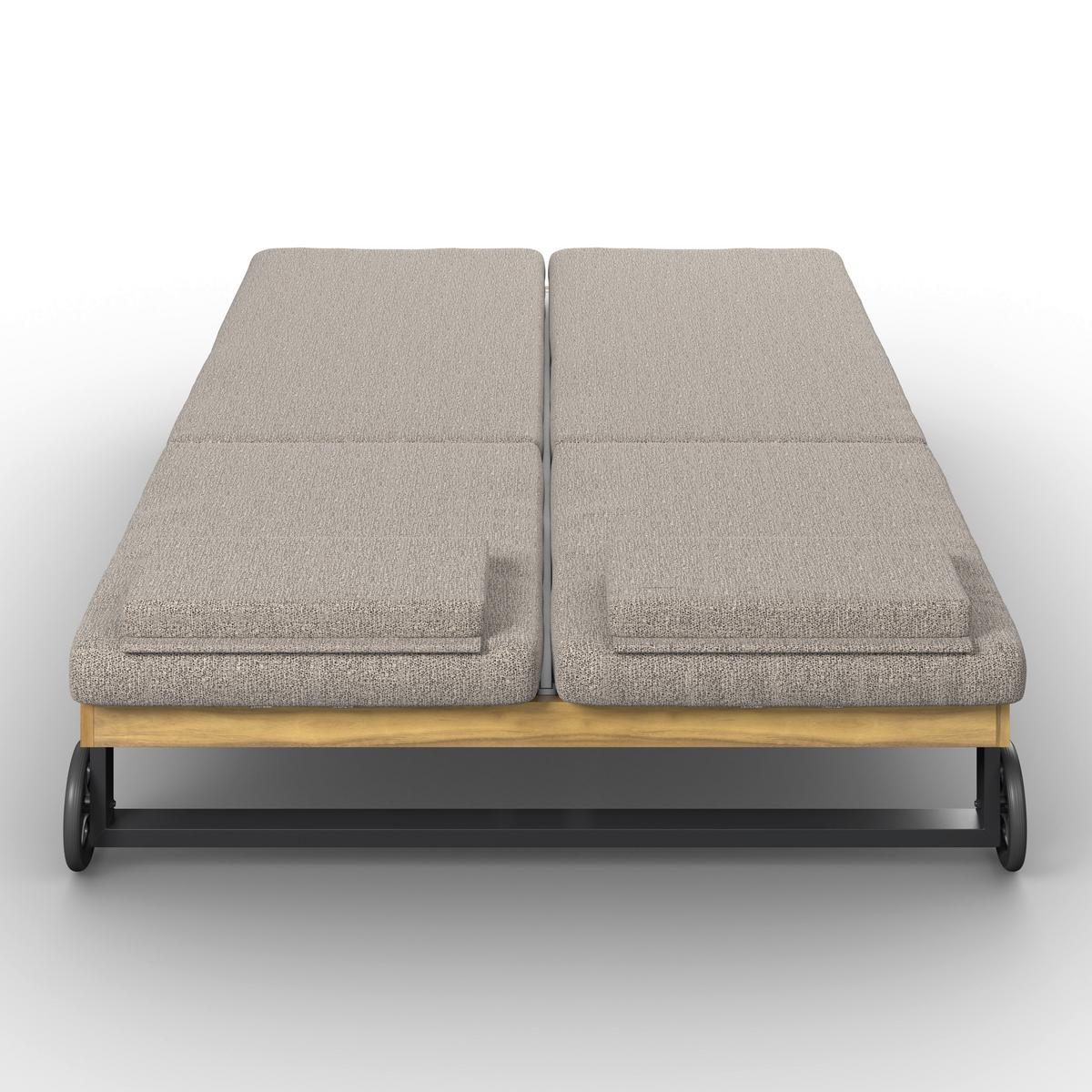 ZÁHRADNÉ LEŽADLO ELENYI - sivá, Modern, kov/drevo (200cm) - Bessagi Garden