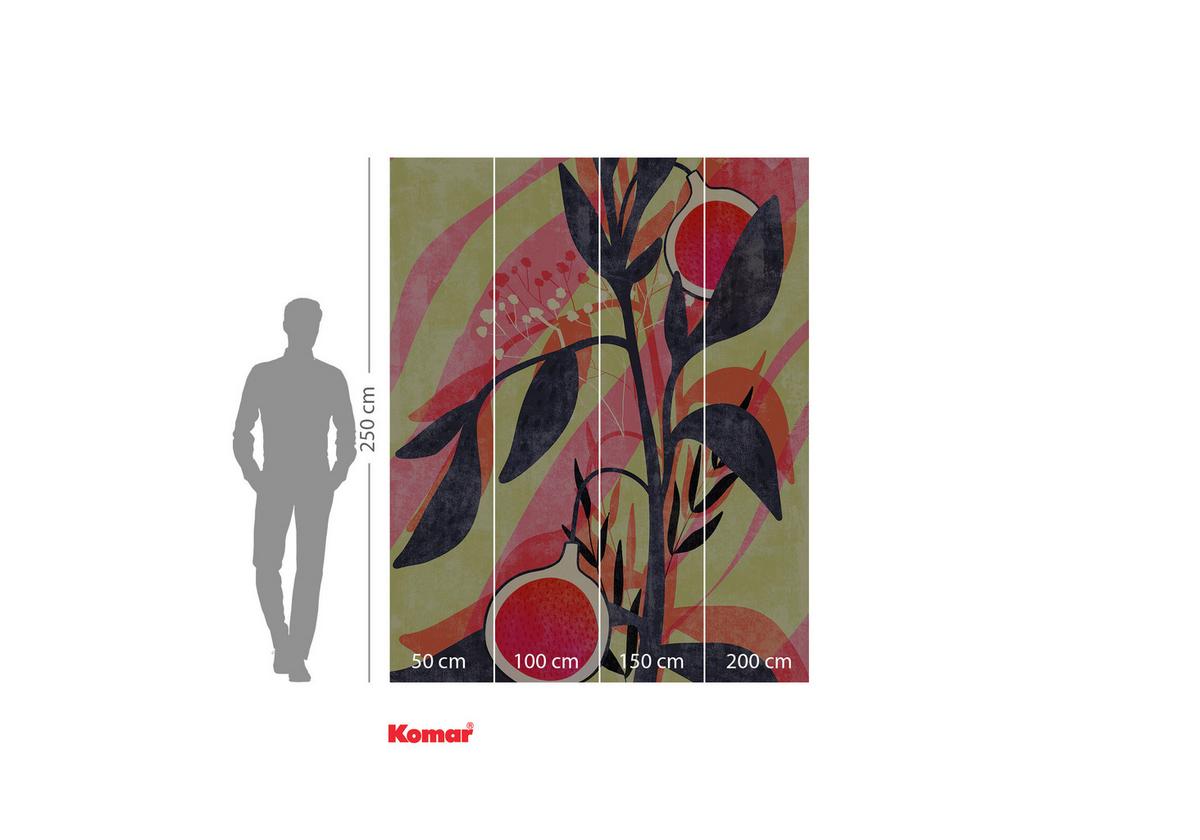 Vliestapete Bonbons Aux Fruits - Blau/Gelb, Basics (200/250cm) - Komar