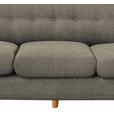 3-Sitzer-Sofa Monaco Greige, Füße Echtholz - Greige/Eichefarben, MODERN, Holz/Textil (181/82/85cm) - Luca Bessoni