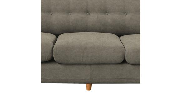 3-Sitzer-Sofa Monaco Greige, Füße Echtholz - Greige/Eichefarben, MODERN, Holz/Textil (181/82/85cm) - Luca Bessoni