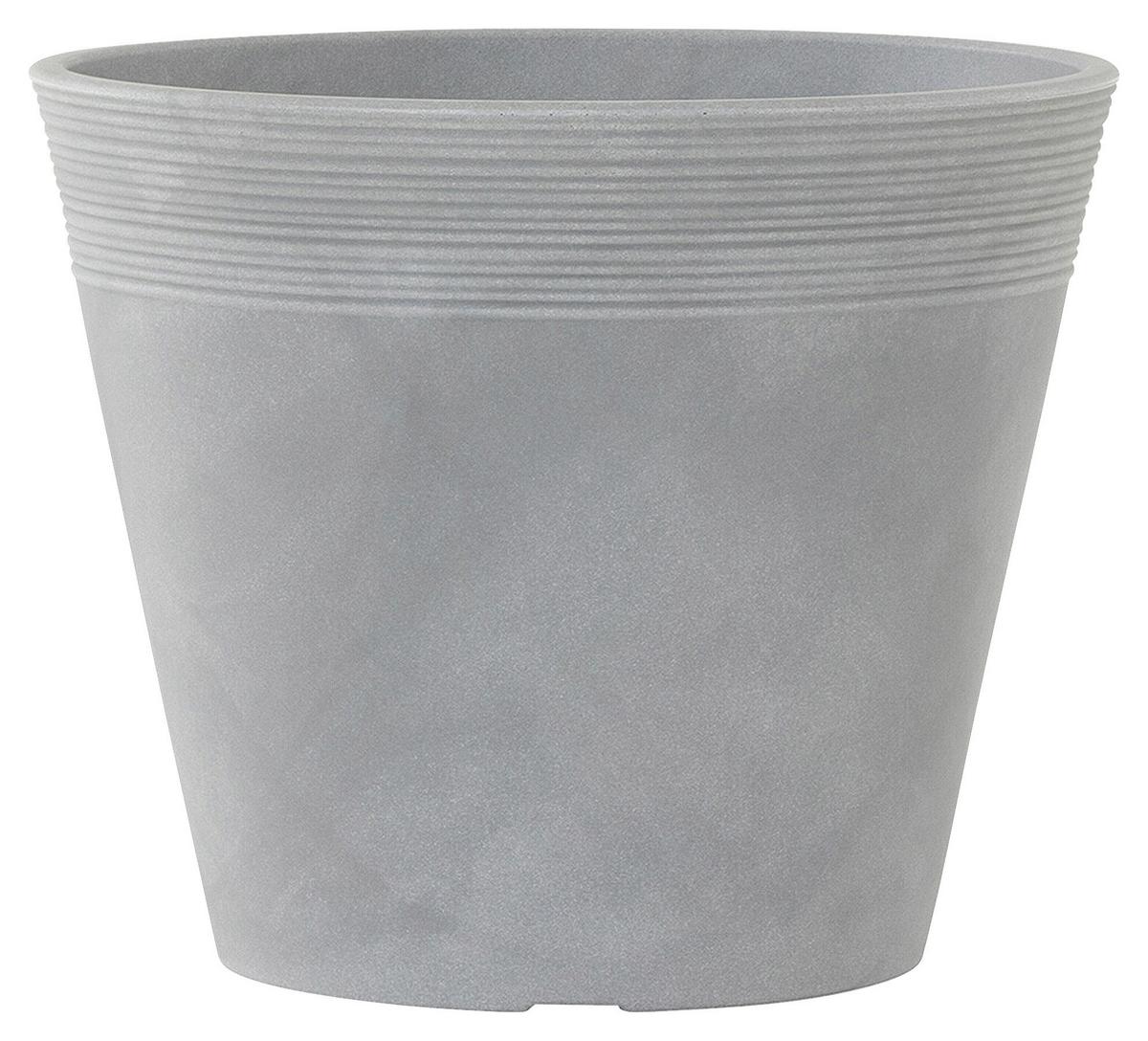 Pflanzentopf Grau D: 48 Cm Rund - Grau, Basics, Kunststoff (48/32cm) - Siena Garden