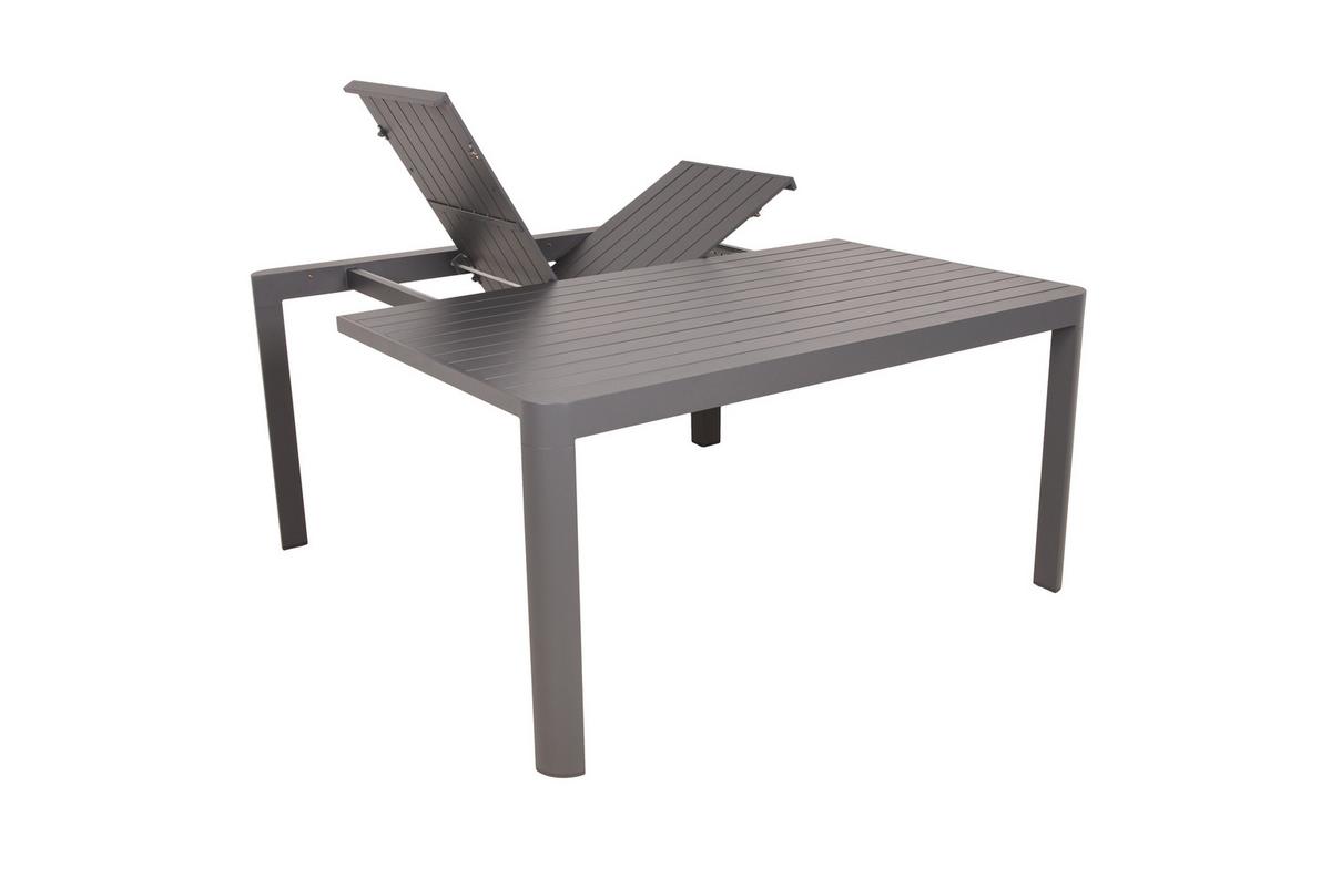 Gartentisch Amira - Anthrazit/Schwarz, Basics, Kunststoff/Metall (149/97/75cm) - Gardenson