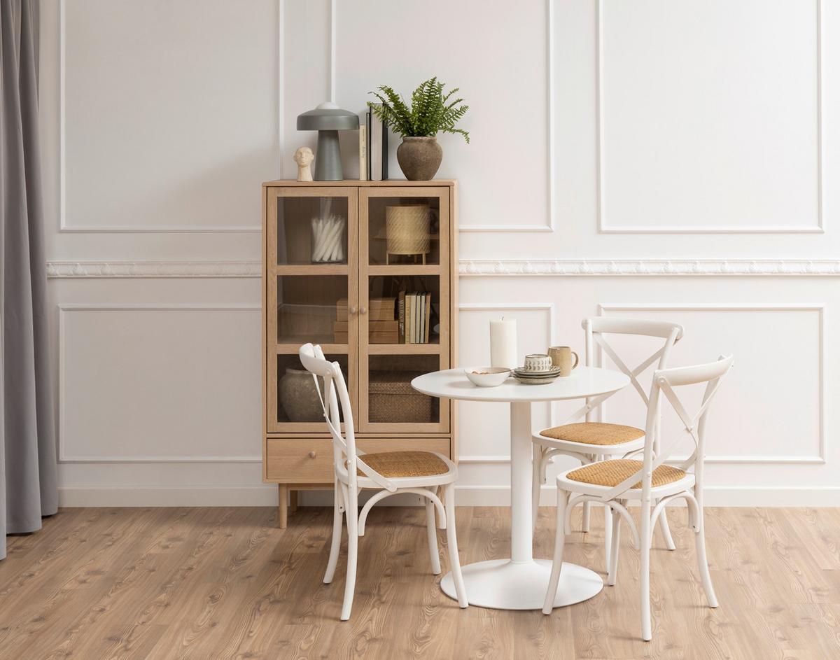 Vitrine Aston - Eichefarben, MODERN, Glas/Holz (80/144,5/40cm) - MID.YOU