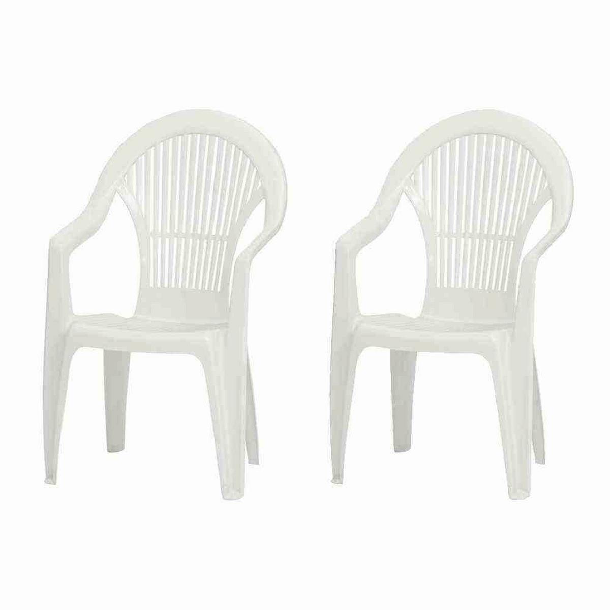 Stapelsessel M73533 - Weiß, KONVENTIONELL, Kunststoff (54/93/57cm) - Siena Garden