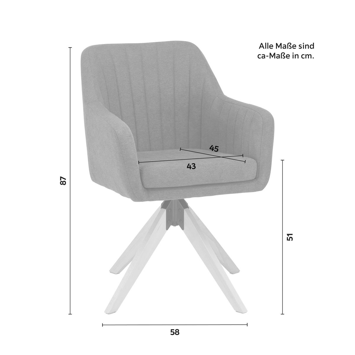 Sametová židle Lucita, otočná, nohy dřevo - přírodní barvy/antracitová, Moderní, kov/dřevo (59/88/60cm) - Bessagi Home
