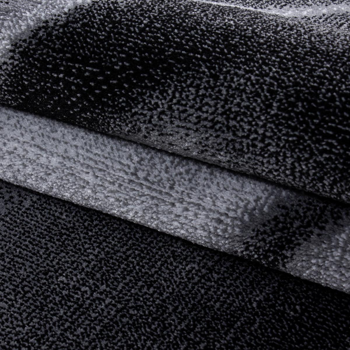 Webteppich Schwarz Naturfaser Parma 80x150 cm - Schwarz, KONVENTIONELL, Textil (80/150cm)