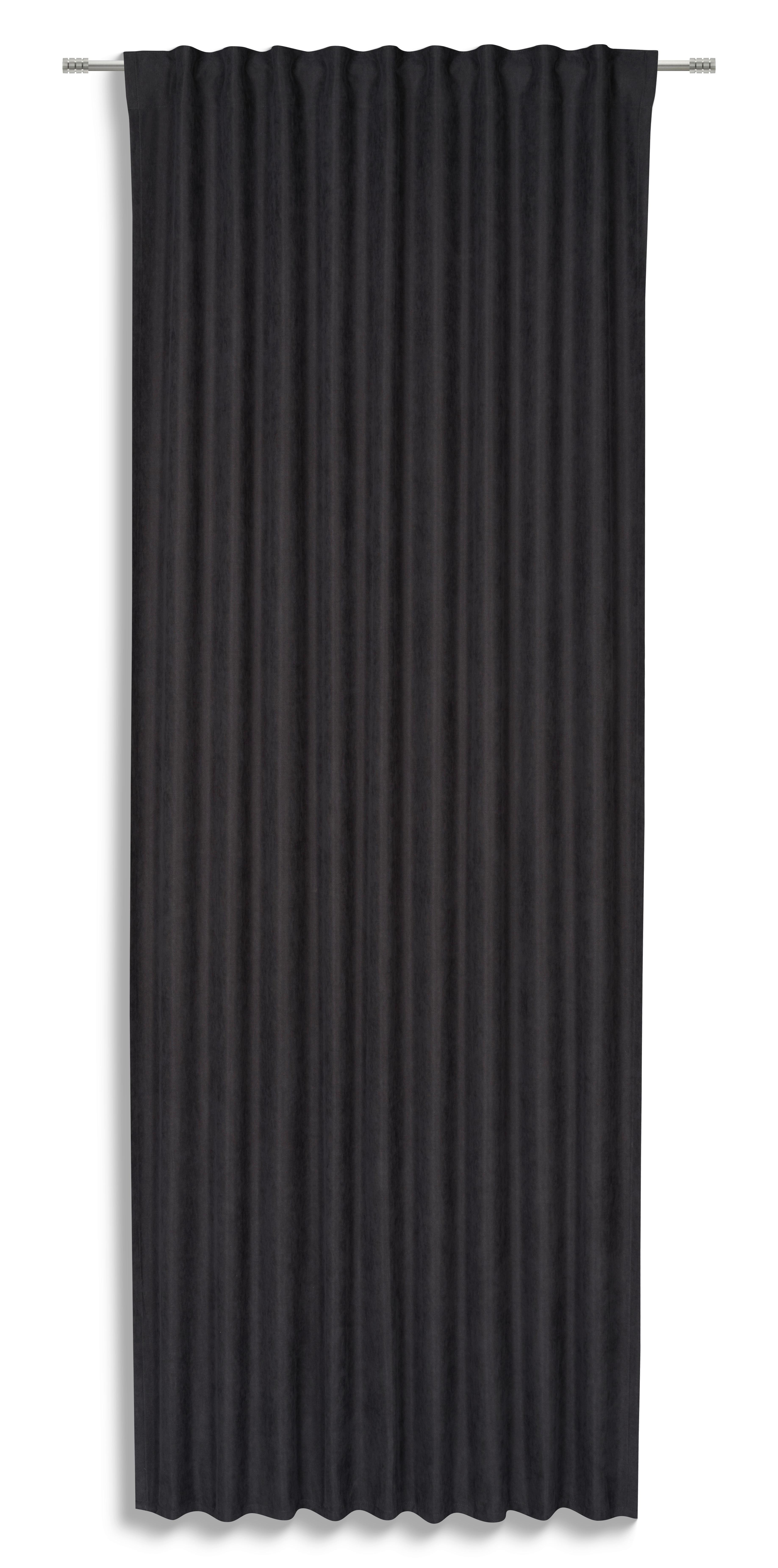 Fertigvorhang Verena - Anthrazit, MODERN, Textil (135/245cm) - Luca Bessoni
