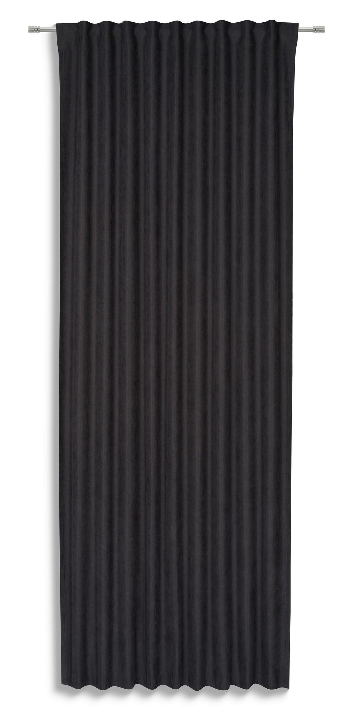 Fertigvorhang Verena - Anthrazit, MODERN, Textil (135/245cm) - Luca Bessoni
