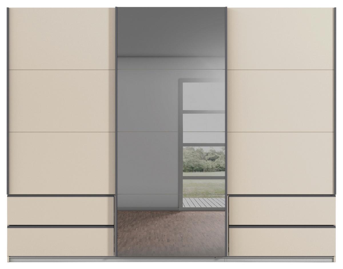 Šatníková skriňa ELARA - sivá/biela, Konventionell, kompozitné drevo (271/210/62cm) - Premium Living