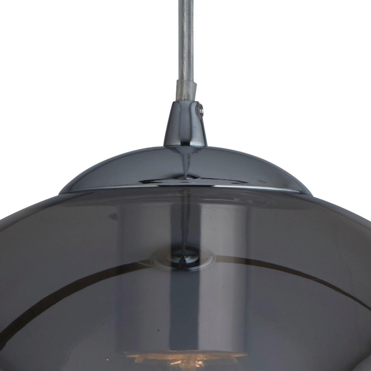 Hängeleuchte Balls H: 120 cm 1-Flammig, höhenverstellbar - Chromfarben, Design, Glas/Metall (35/120cm)