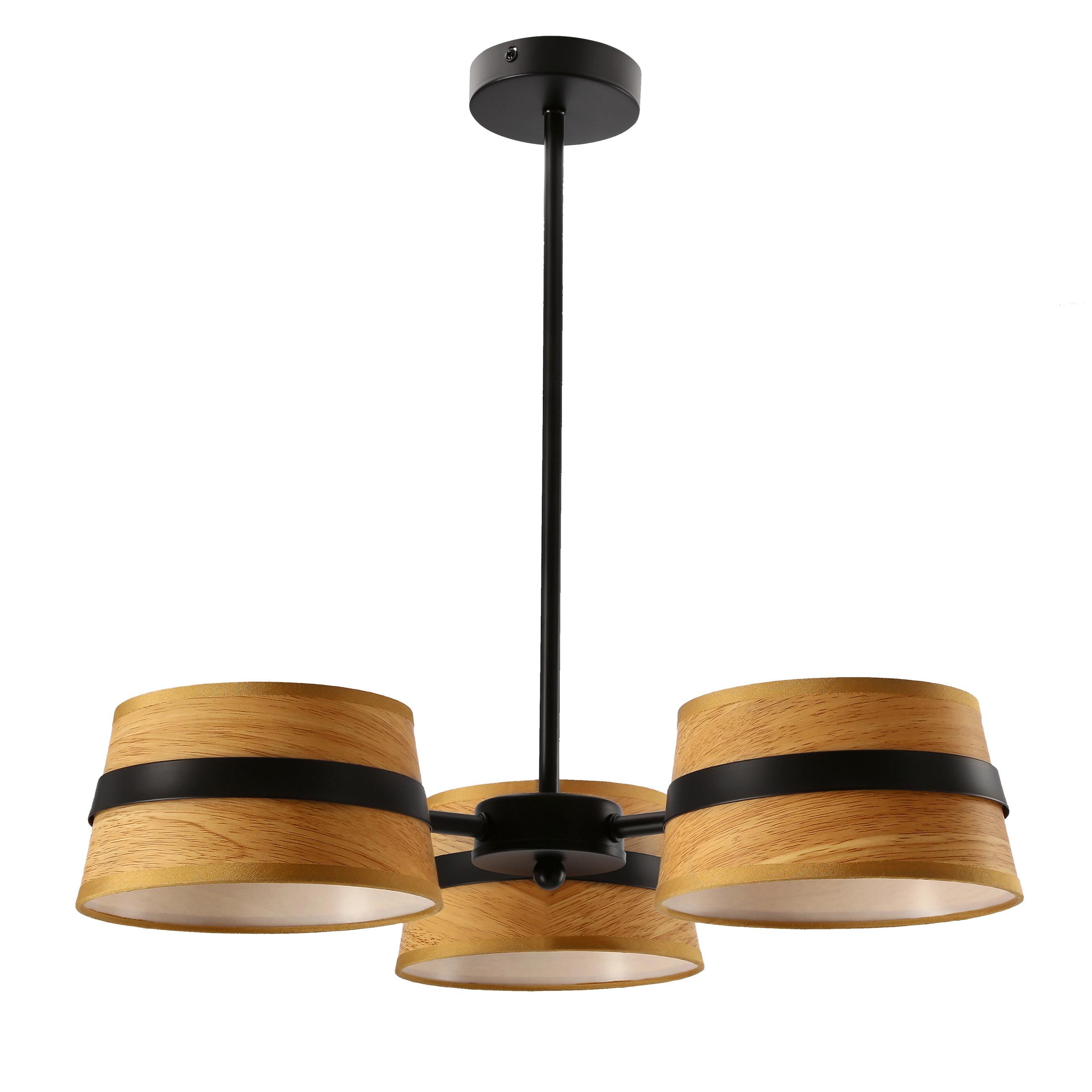 Pendelleuchte 33-38296 Demy - Eichefarben/Schwarz, KONVENTIONELL, Kunststoff/Metall (50/50/48cm)