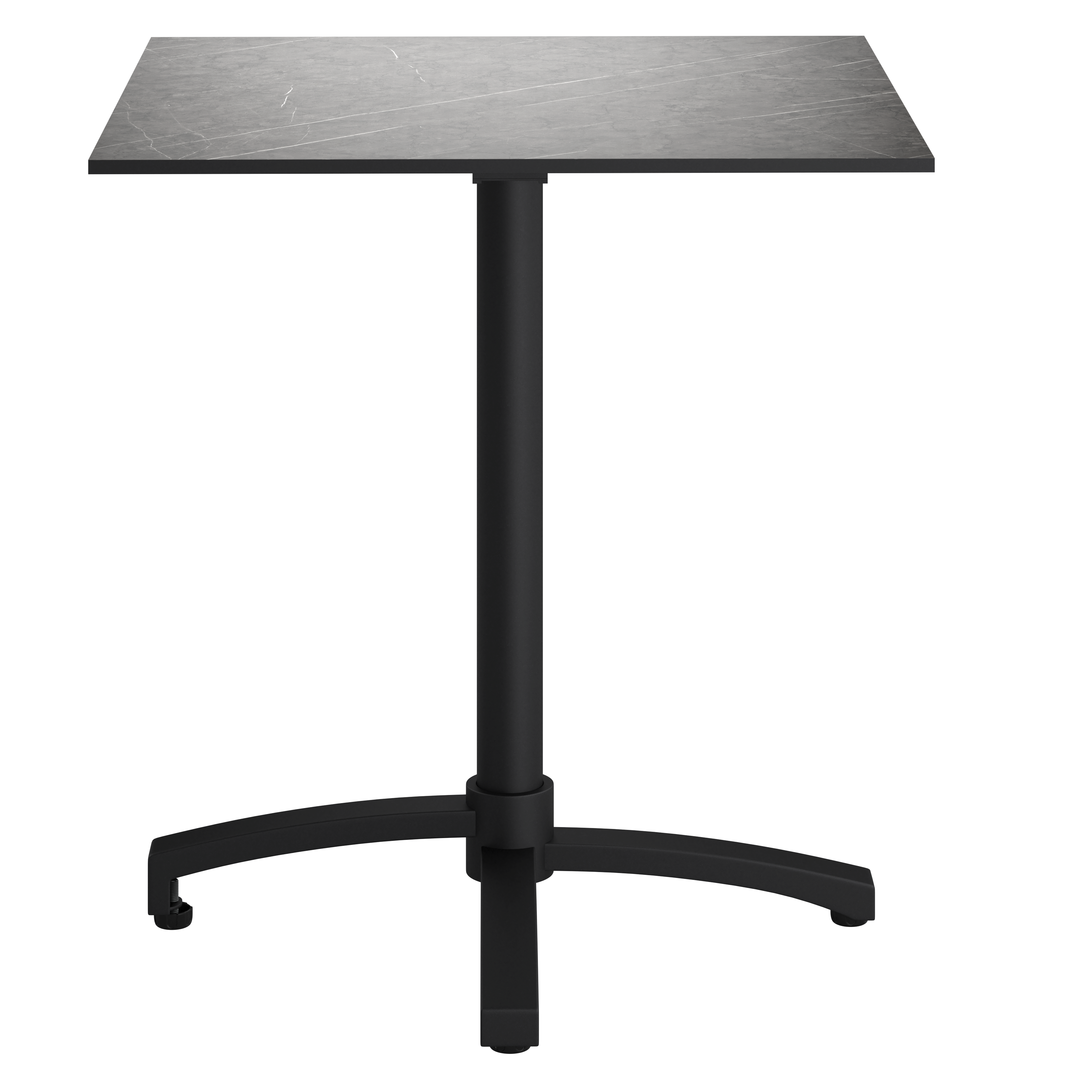 ZÁHRADNÝ STÔL HEINER - čierna/sivá, Basics, kov/plast (70/75/70cm)