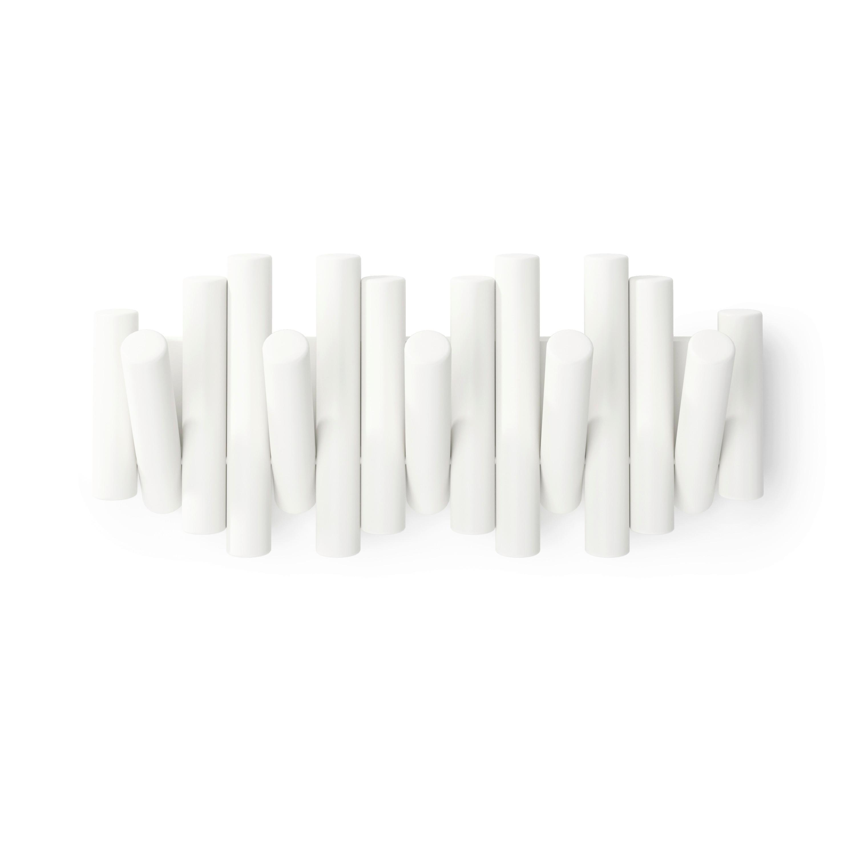 NÁSTENNÝ VEŠIAK PICKET - biela, Konventionell, kov/drevo (40/5/18cm) - Umbra