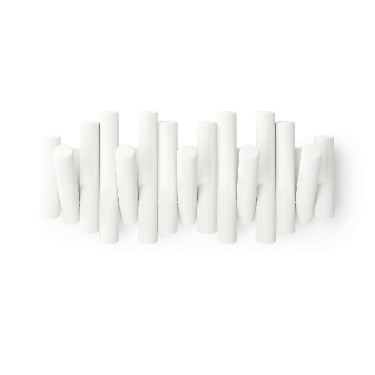 NÁSTENNÝ VEŠIAK PICKET - biela, Konventionell, kov/drevo (40/5/18cm) - Umbra