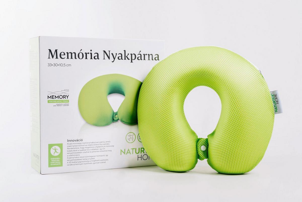 Nyakpárna Naturtex Memory - fehér, textil (33/30/10.5cm) - Naturtex