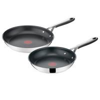 PFANNENSET JO PFANNEN-SET 24/28 - Edelstahlfarben/Schwarz, Basics, Metall - Jamie Oliver
