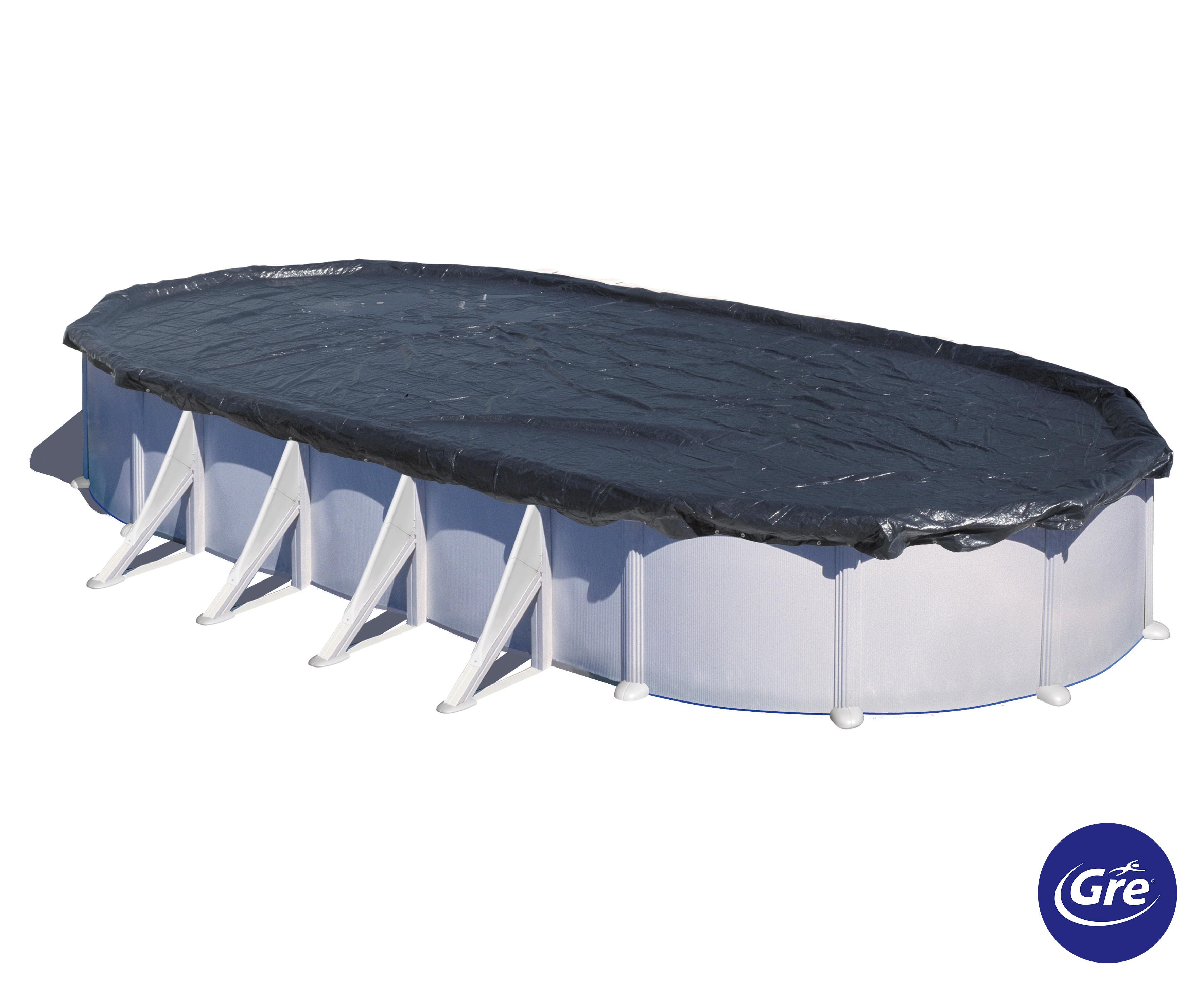 Poolabdeckplane Winterabdeckplane - Schwarz, KONVENTIONELL, Kunststoff (560/1030cm) - Gre