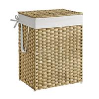 Wäschekorb Naturfarben B: 46 Cm - Naturfarben, Basics, Kunststoff/Textil (46/61/33cm)