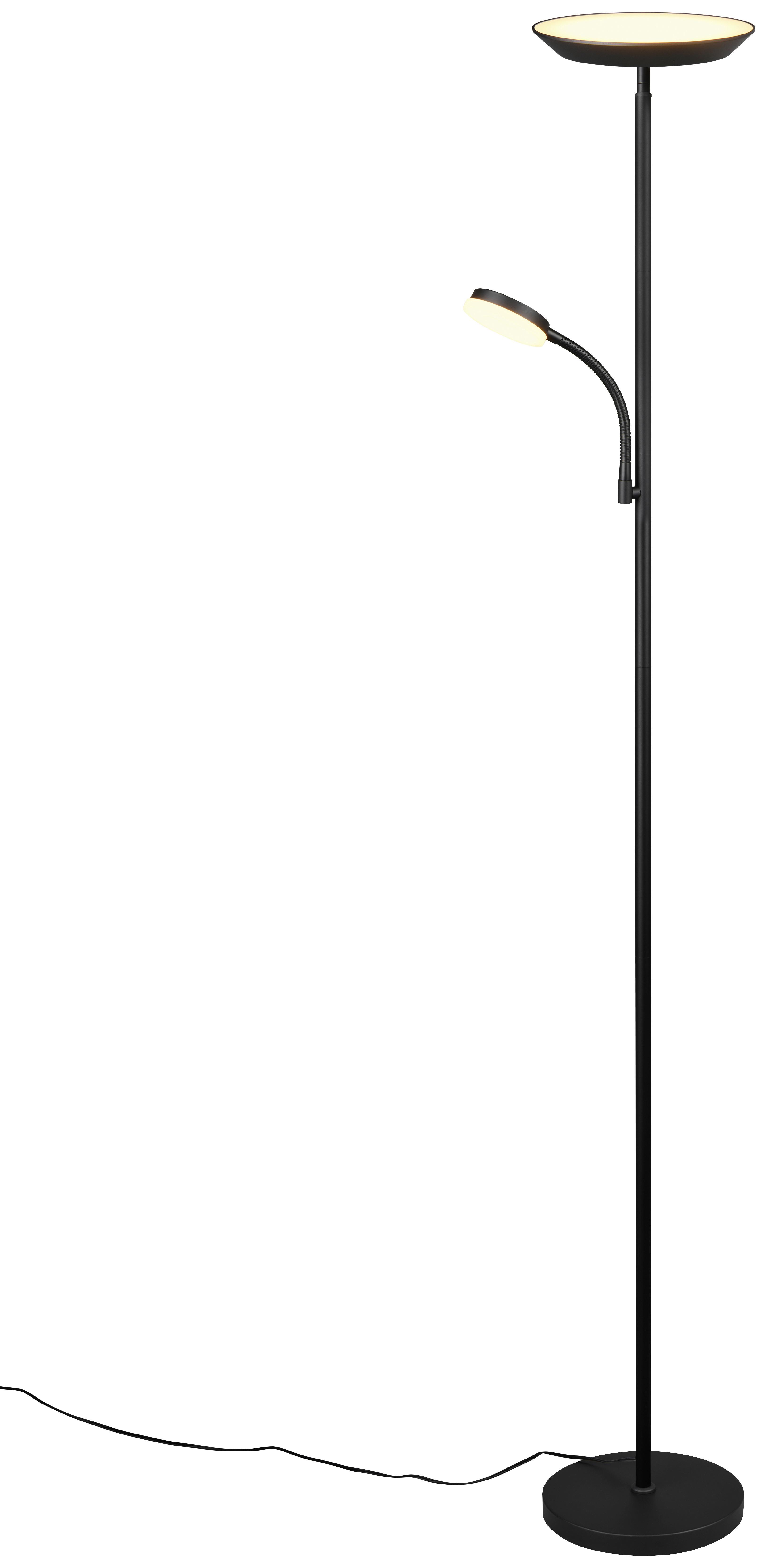Led Állólámpa Kb. 178cm - fekete, Basics, műanyag/fém (25/178cm) - Luca Bessoni
