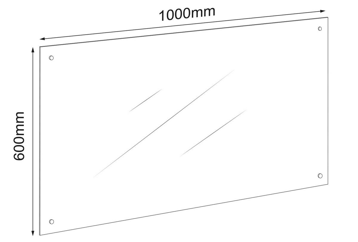 KÜCHENRÜCKWAND Klarglas B: 100cm - Klar, Trend, Glas (100/60cm) - MID.YOU