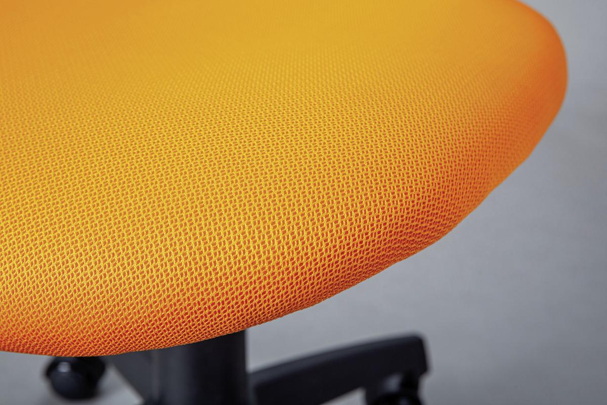 Jugenddrehstuhl Jessi mit Rollen Grün/Orange - Schwarz/Orange, Basics, Kunststoff/Textil (52/94(103)/56cm) - MID.YOU