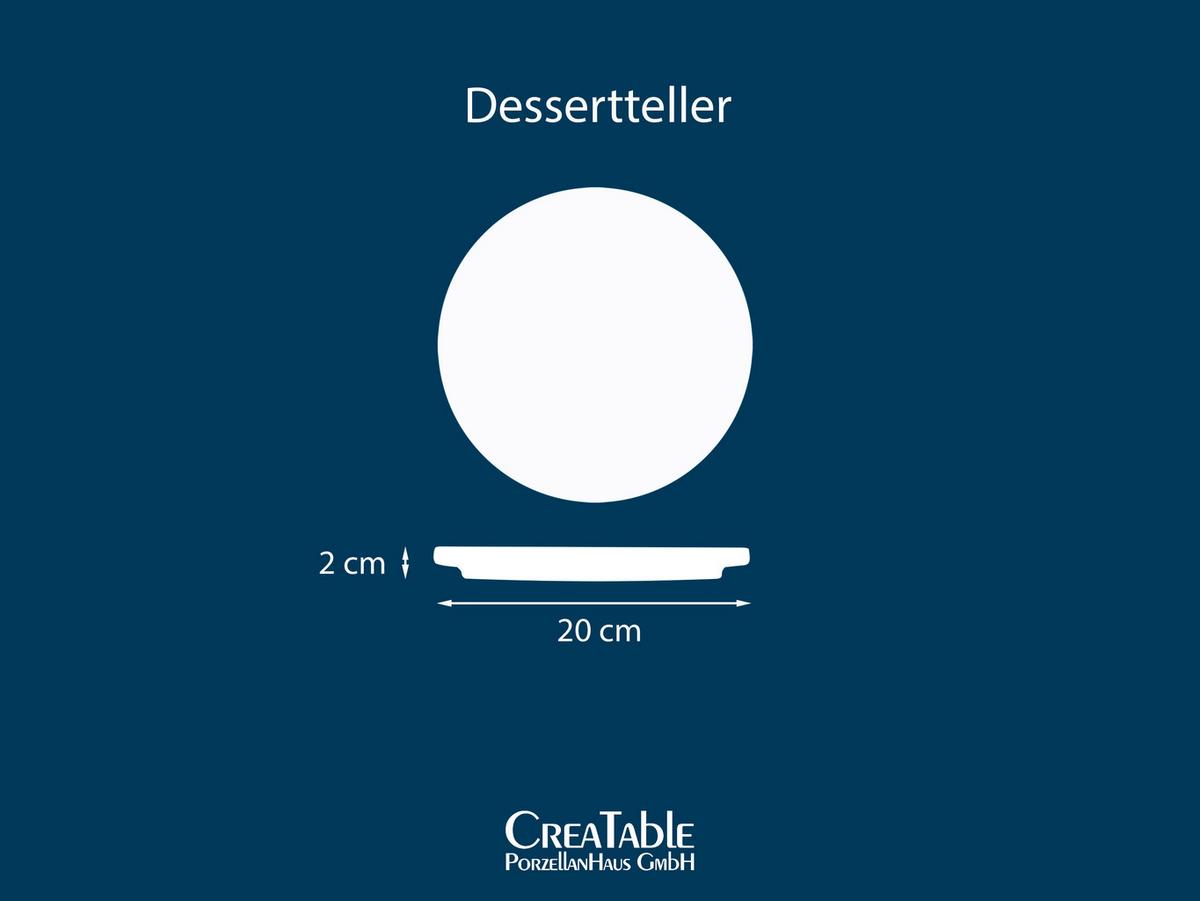 Desserttellerset Futuro Schwarz L: 21,5 cm - Schwarz, Basics, Keramik (21,5/21,55/13cm) - Creatable