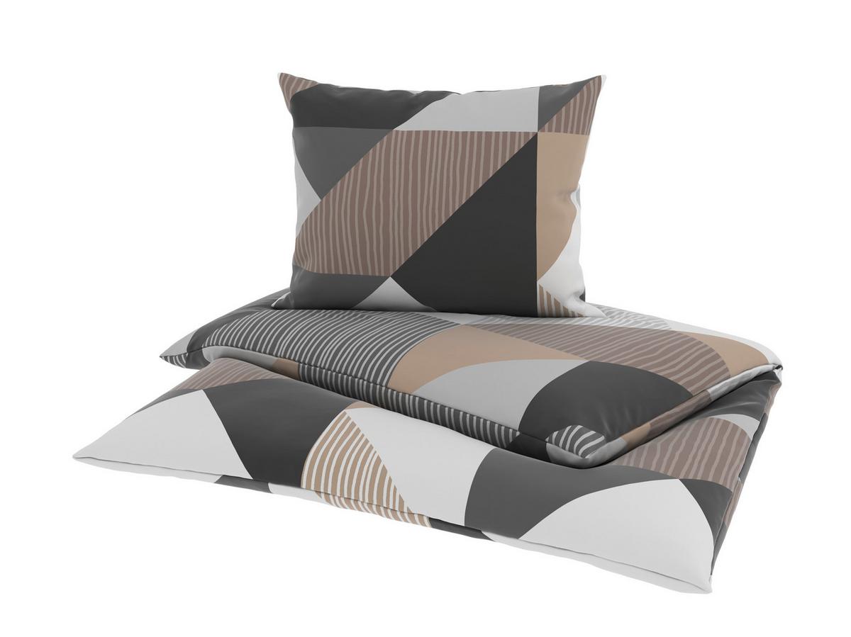 BETTWÄSCHE EMMA - Taupe/Grau, MODERN, Textil - Luca Bessoni