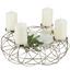 Adventkranz Ø 40 cm - Silberfarben, MODERN, Metall (40mm) Adventkranz Ø 40 cm - Silberfarben, MODERN, Metall (40mm)