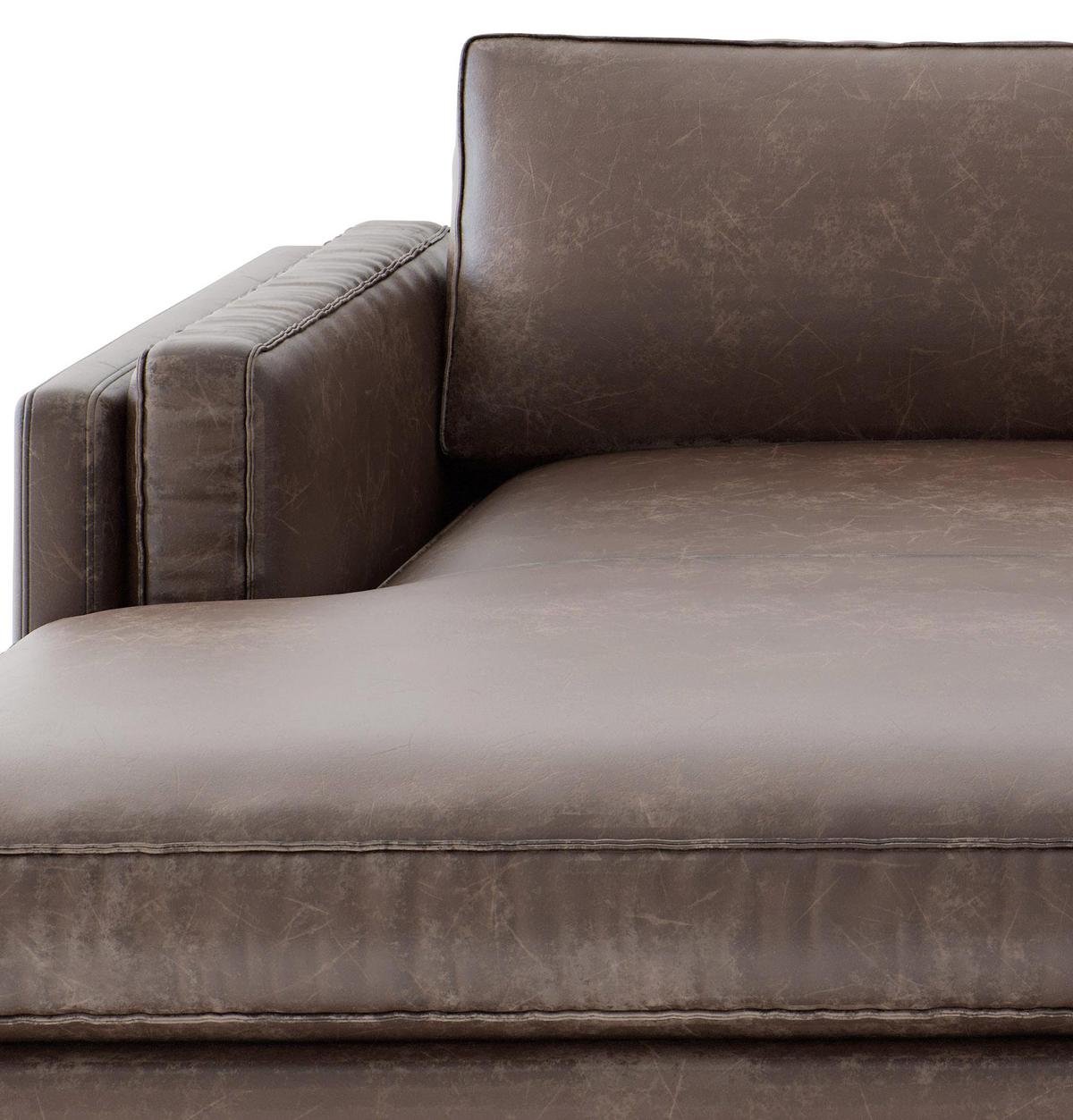Ecksofa Packo Braun S: 160x265 cm - Schwarz/Braun, Design, Textil (160/265cm) - Livetastic