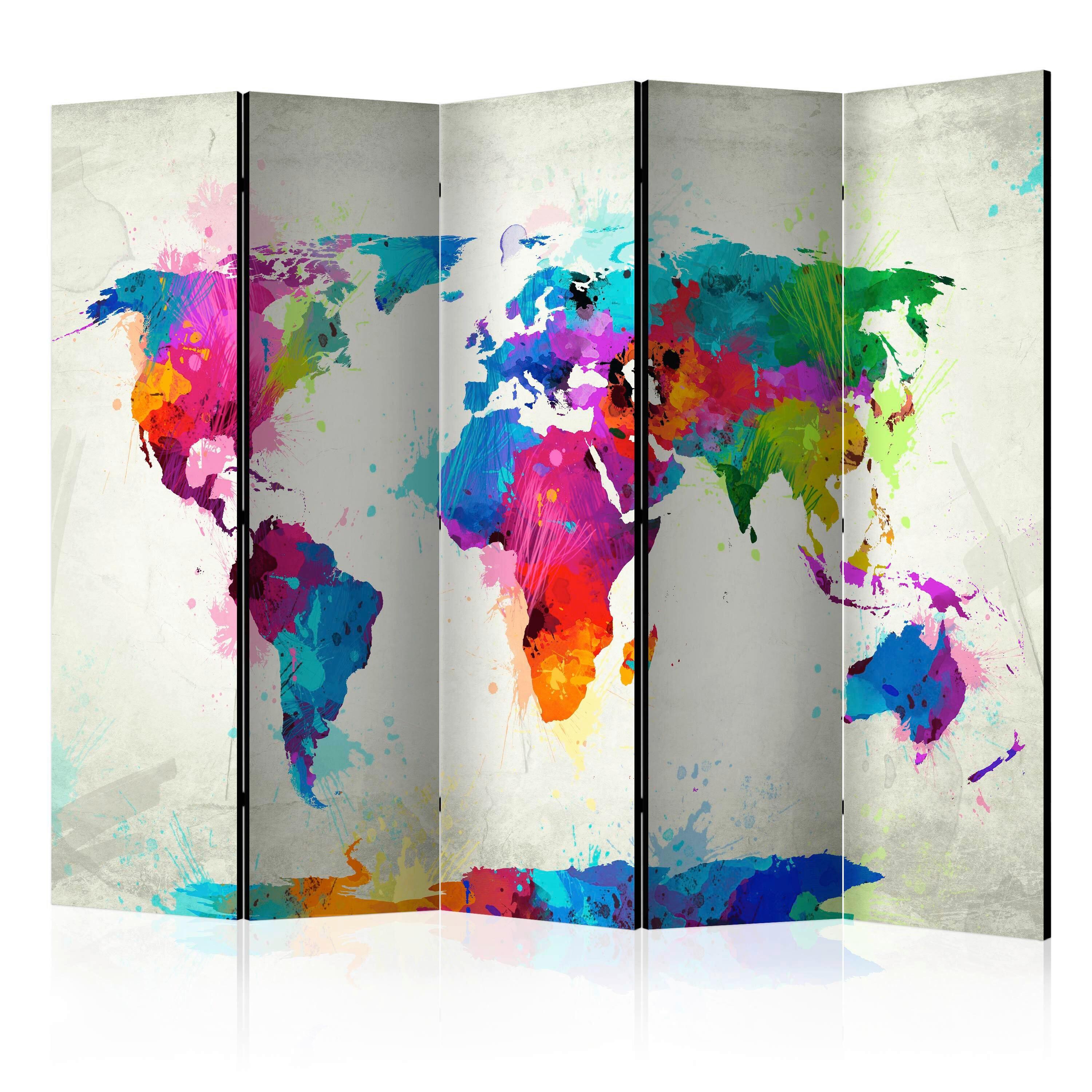 PARAVENT Multicolor B: 225 cm - Multicolor, Basics, Holz/Textil (225/172/3cm) - artgeist