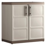 Kunststoffschrank Excellence XL Niedrig - Sandfarben, MODERN, Kunststoff (89/93/54cm)