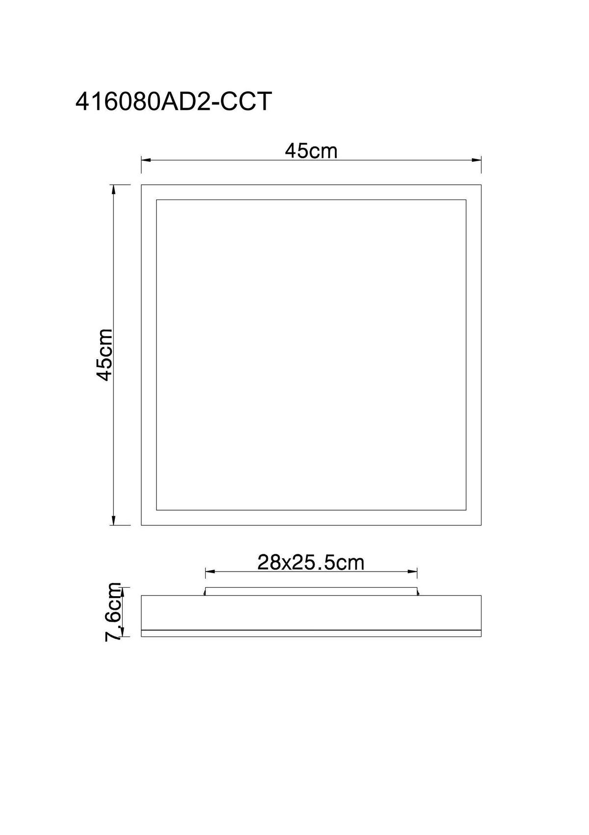 LED-Deckenleuchte Doro L: 45cm Silberfarben Weiß Dunkelgrau - Dunkelgrau/Silberfarben, Basics, Kunststoff/Metall (45/45/7,5cm) - Globo