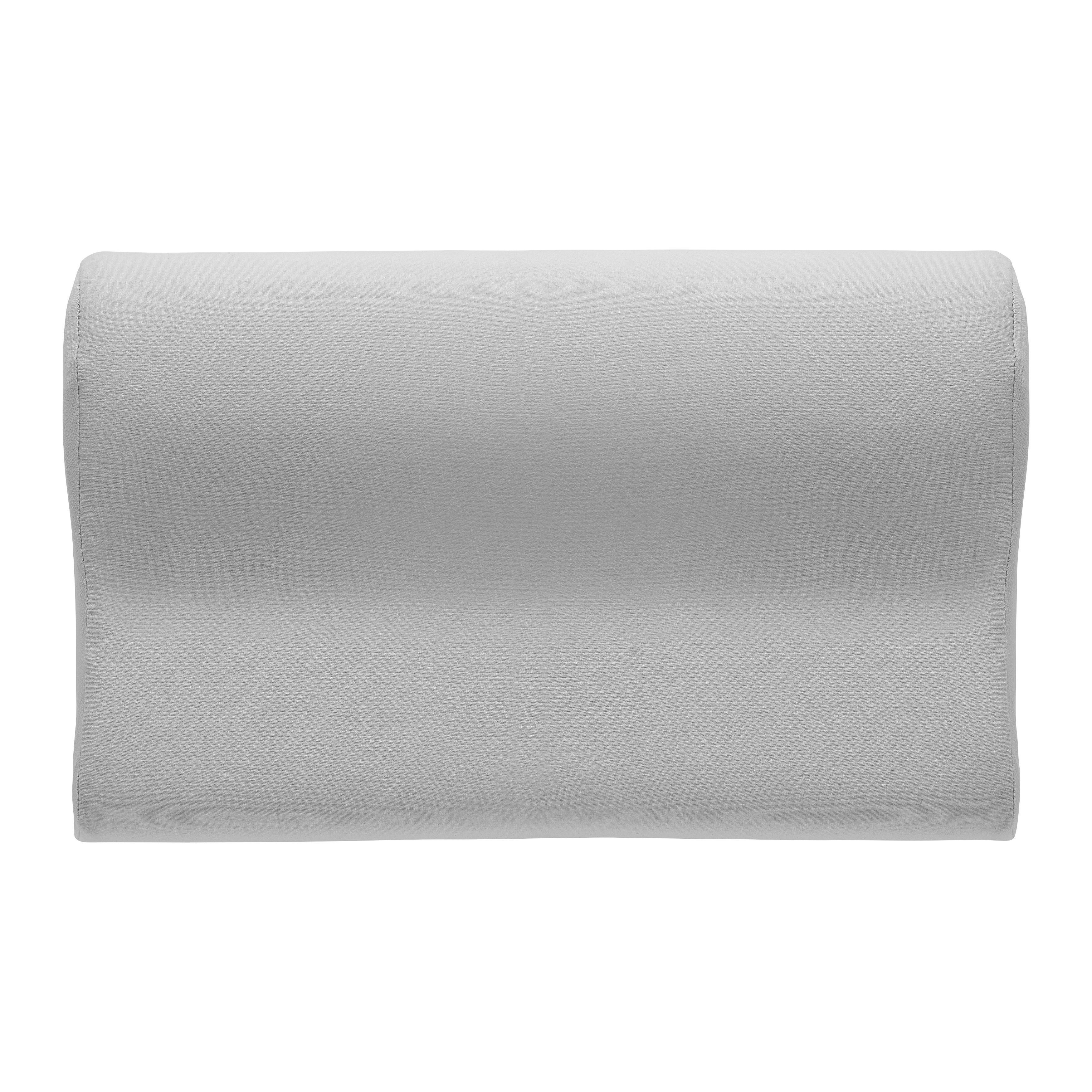 Potah na anatomický polštář Felipe, 48/11/30cm, stříbrná - barvy stříbra, textil (48/11/30cm) - Modern Living