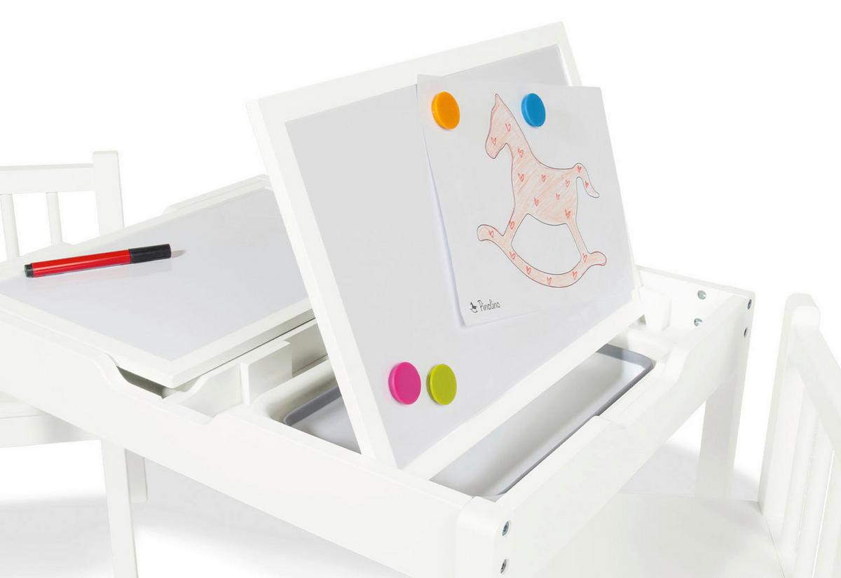 Maltafel Tischplatten-Set - Schwarz/Weiß, Basics, Holz (45/31/1,2cm) - Pinolino