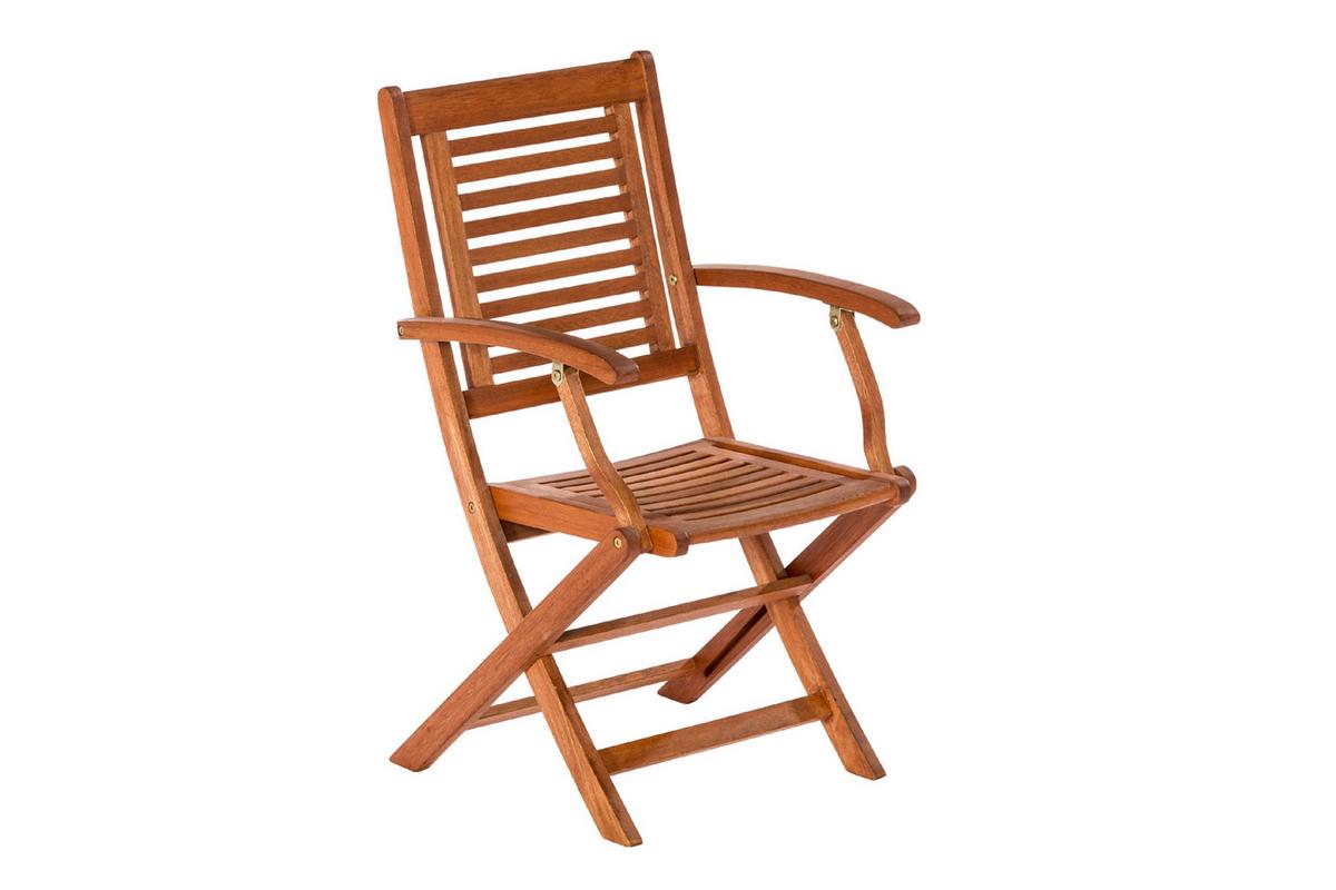 Balkonset Cordoba Set 3tlg. - Naturfarben, MODERN, Holz - Gardenson