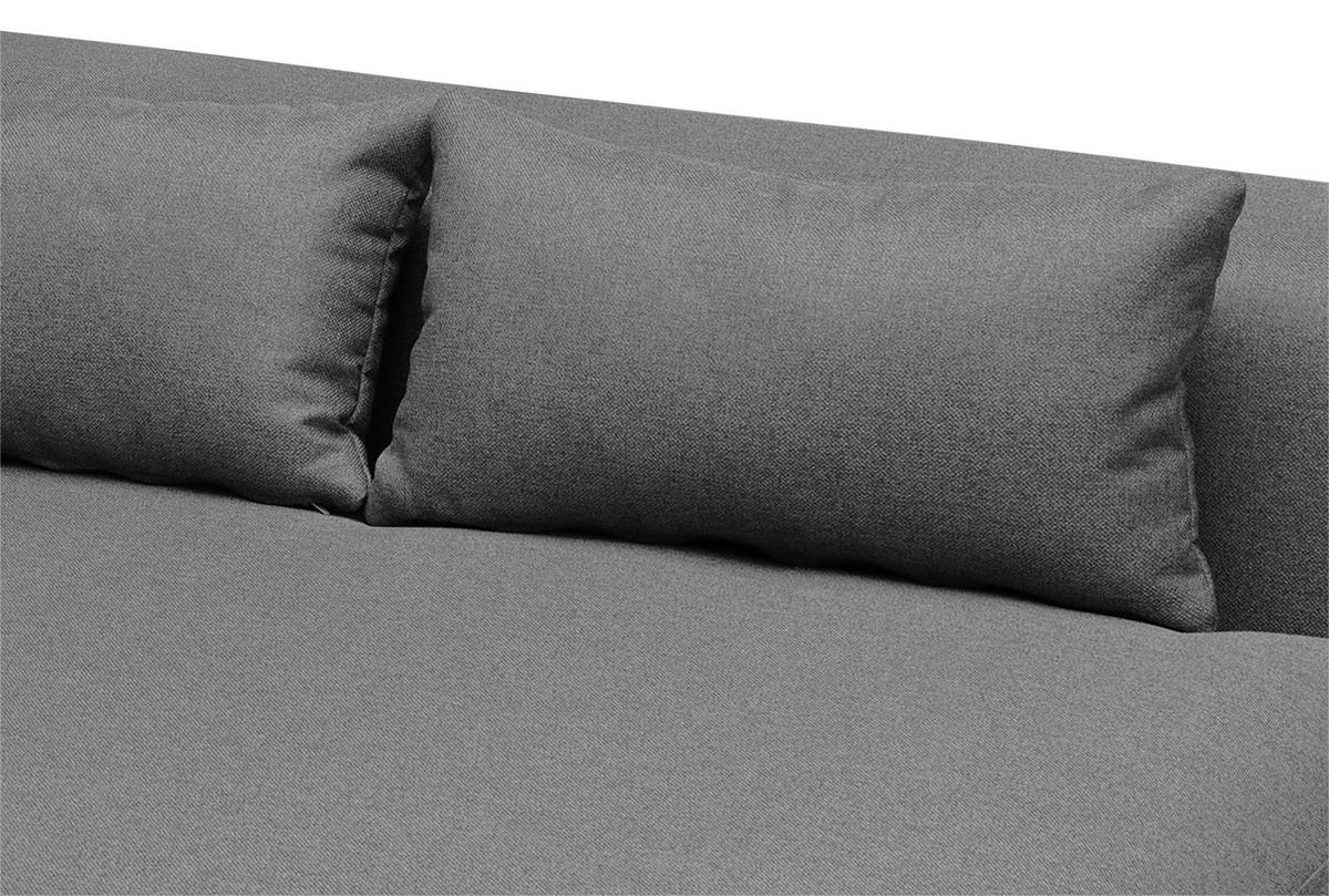 Ecksofa Berlin Dunkelgrau S: 313 cm - Dunkelgrau/Schwarz, Design, Textil (313/172cm) - Livetastic