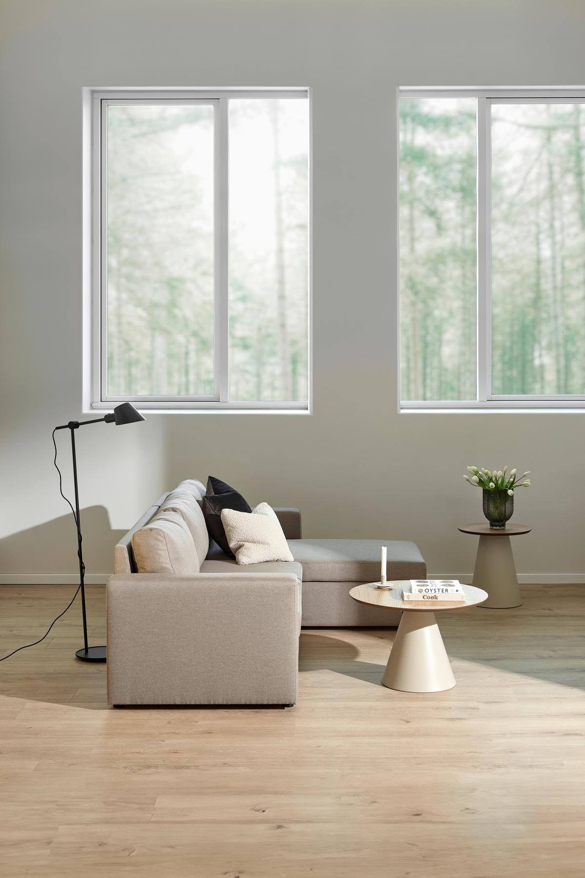 KONFERENČNÍ STOLEK SOLI - šedá/barvy dubu, Design, kov/kompozitní dřevo (65/43cm)