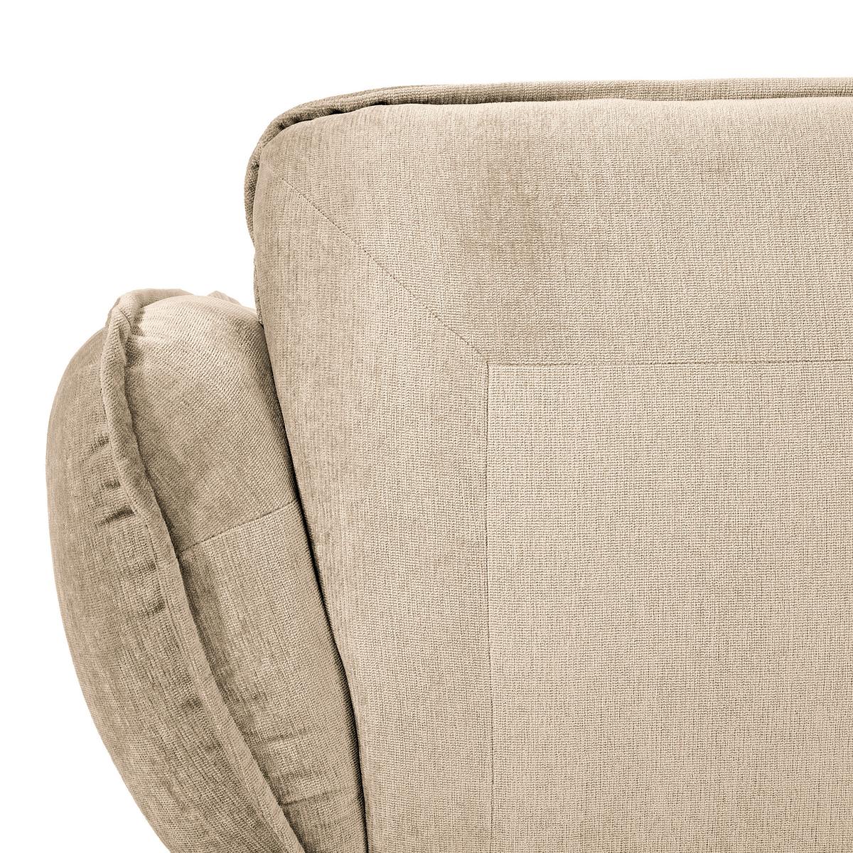 XXL-Sessel Fluffy, Creme B: 182 cm - Creme/Schwarz, MODERN, Textil (182/87/184cm) - Trendmanufaktur