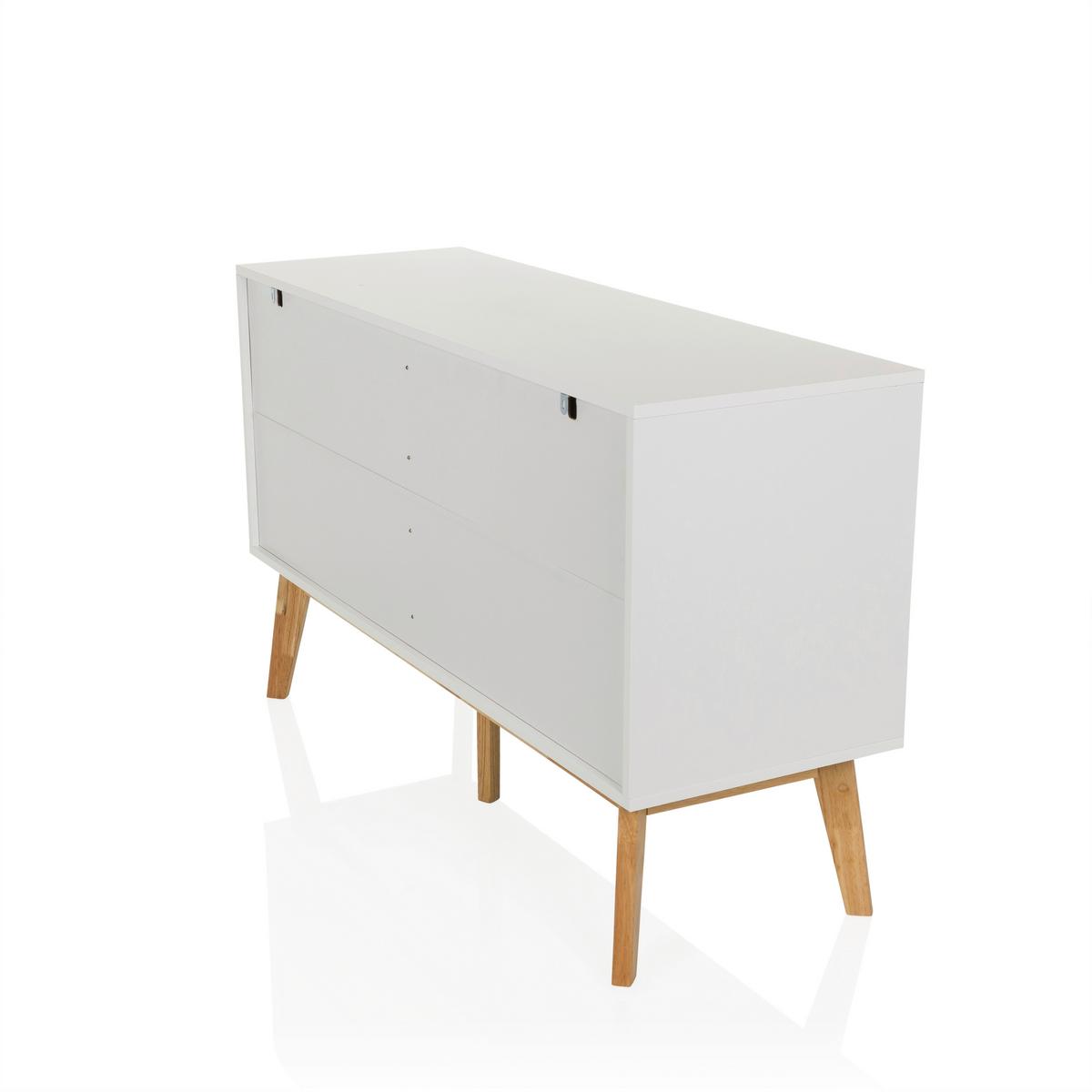 Sideboard Tarolo Weiß B: 120 Cm - Hellbraun/Weiß, MODERN, Holzwerkstoff (120/72/40cm) - MID.YOU