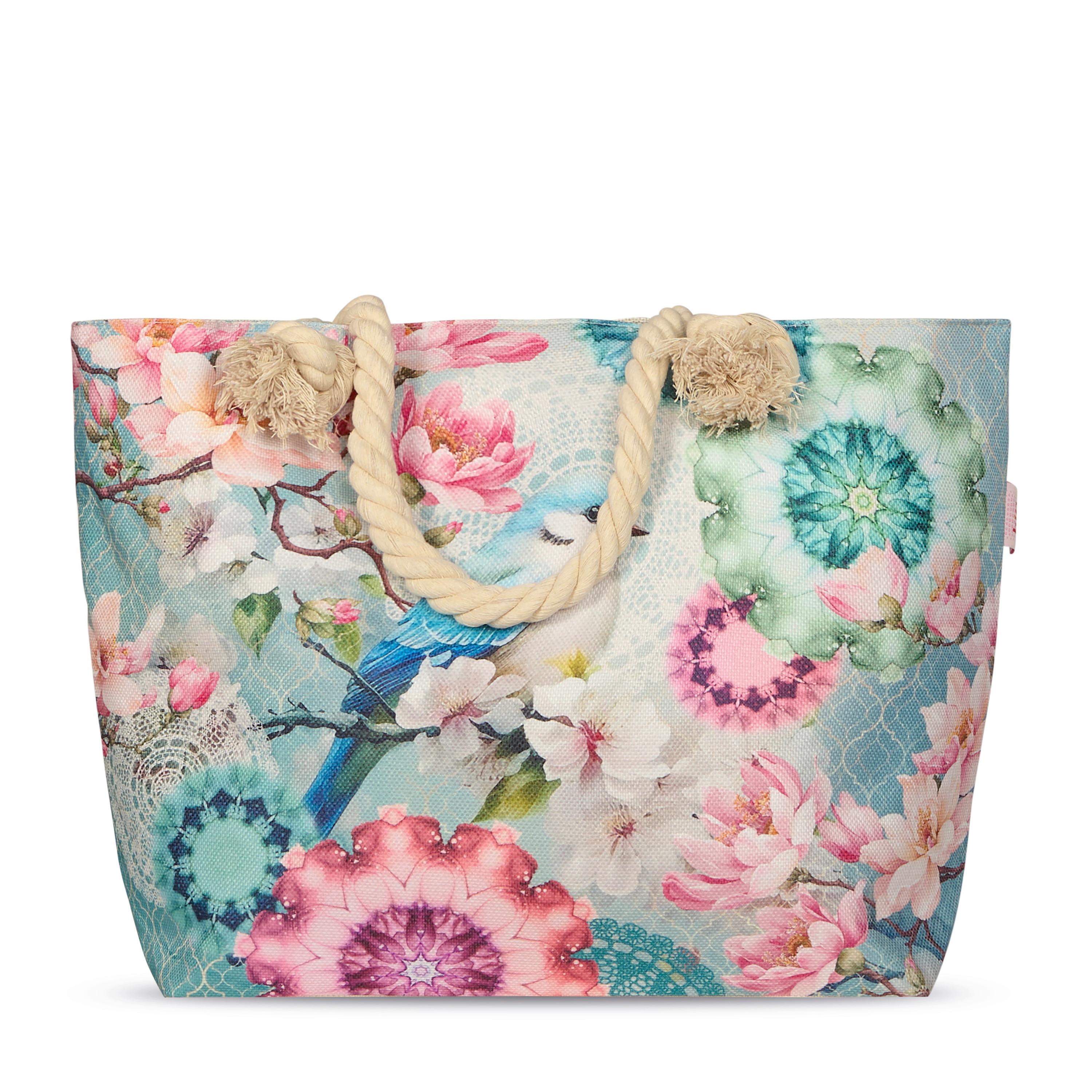 STRANDTASCHE ELDISA - Multicolor/Mintgrün, Basics, Textil (60/43cm)