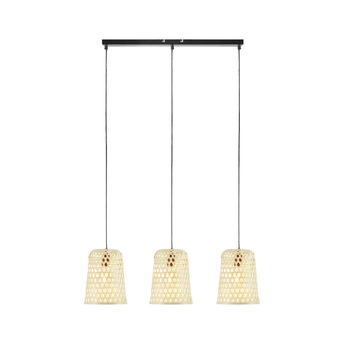 Závěsné svítidlo GAIO - přírodní barvy, Moderní, kov/přírodní materiály (80/21/130cm) - Bessagi Home