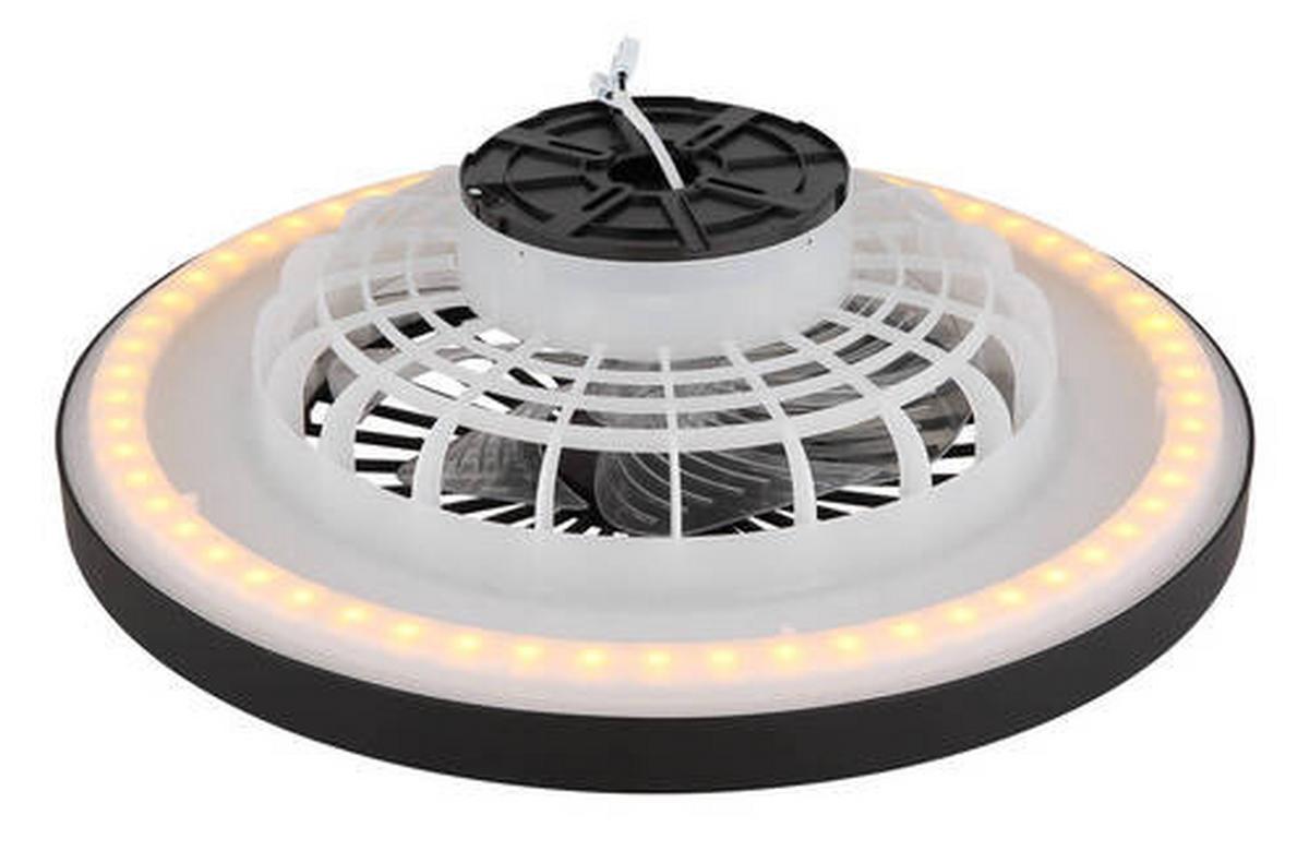 Mennyezeti Ventilátor 03653 - fekete/áttetsző, Konventionell, műanyag/fém (54/15,9cm) - Globo