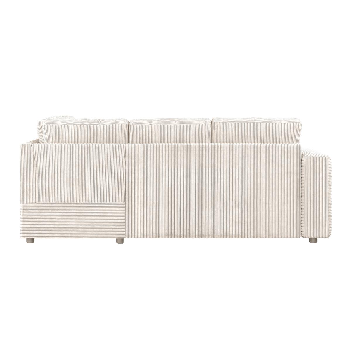 Ecksofa mit Schlaffunktion Toullouse perlmutt, 224x206cm - Perlmutt/Schwarz, Trend, Holz/Holzwerkstoff (224/206cm)