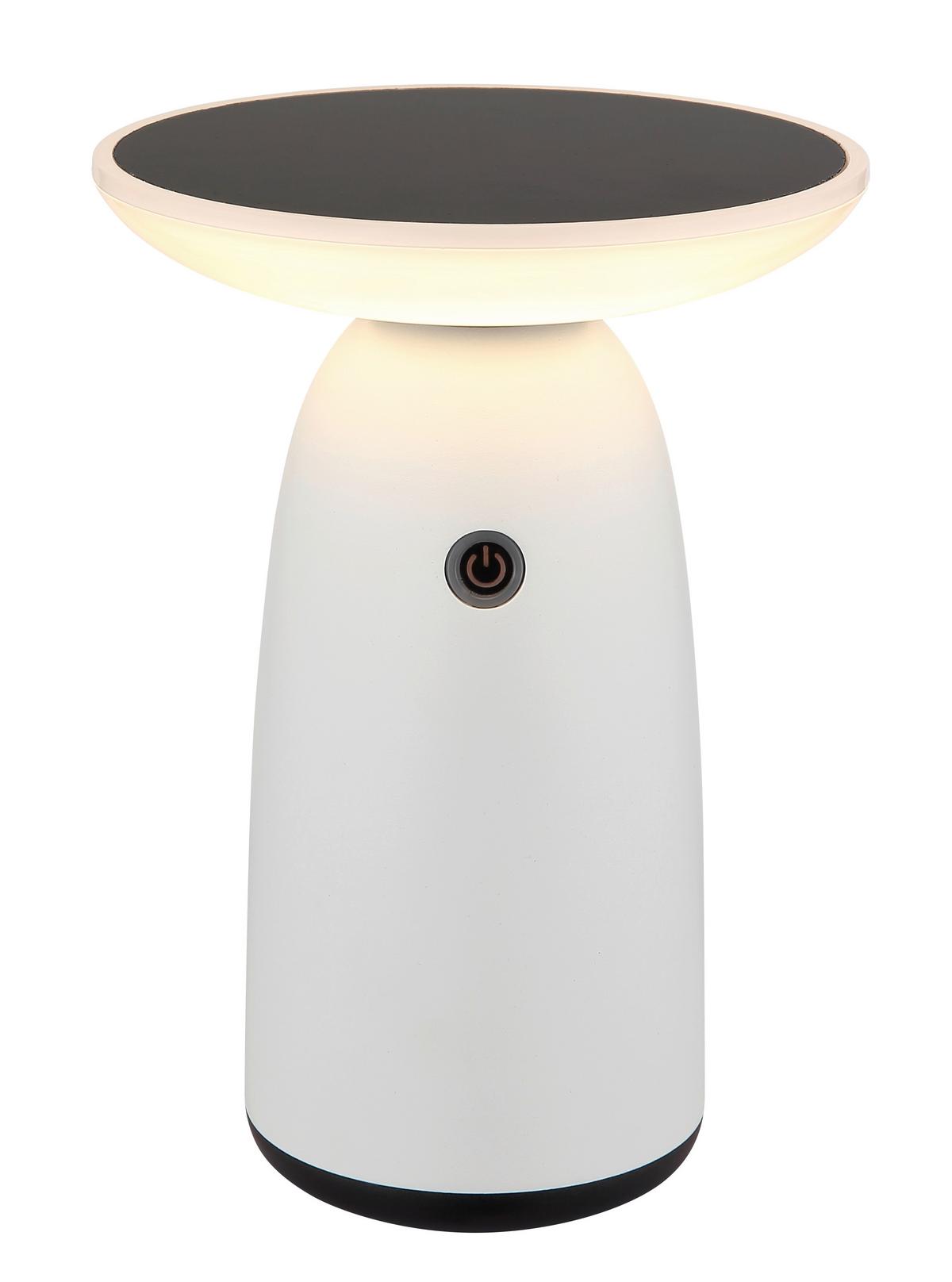 Solarleuchte Memory-Funktion - Opal/Schwarz, Design, Kunststoff/Metall (16/22,5cm) - Globo