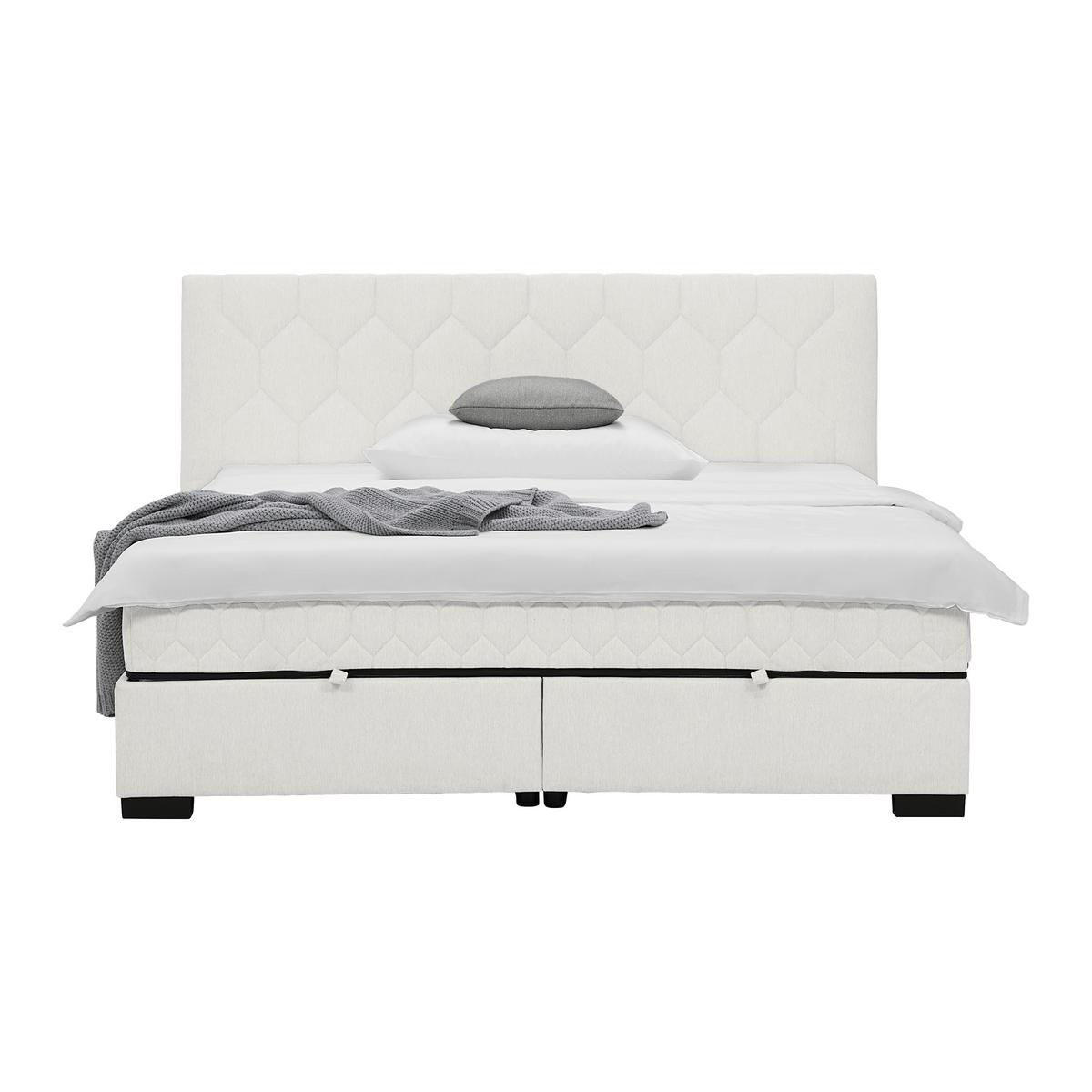 Americká posteľ MAYA D 180/200 cm, krémová - čierna/krémová, Konventionell, drevo/kompozitné drevo (180/200cm) - Mömax