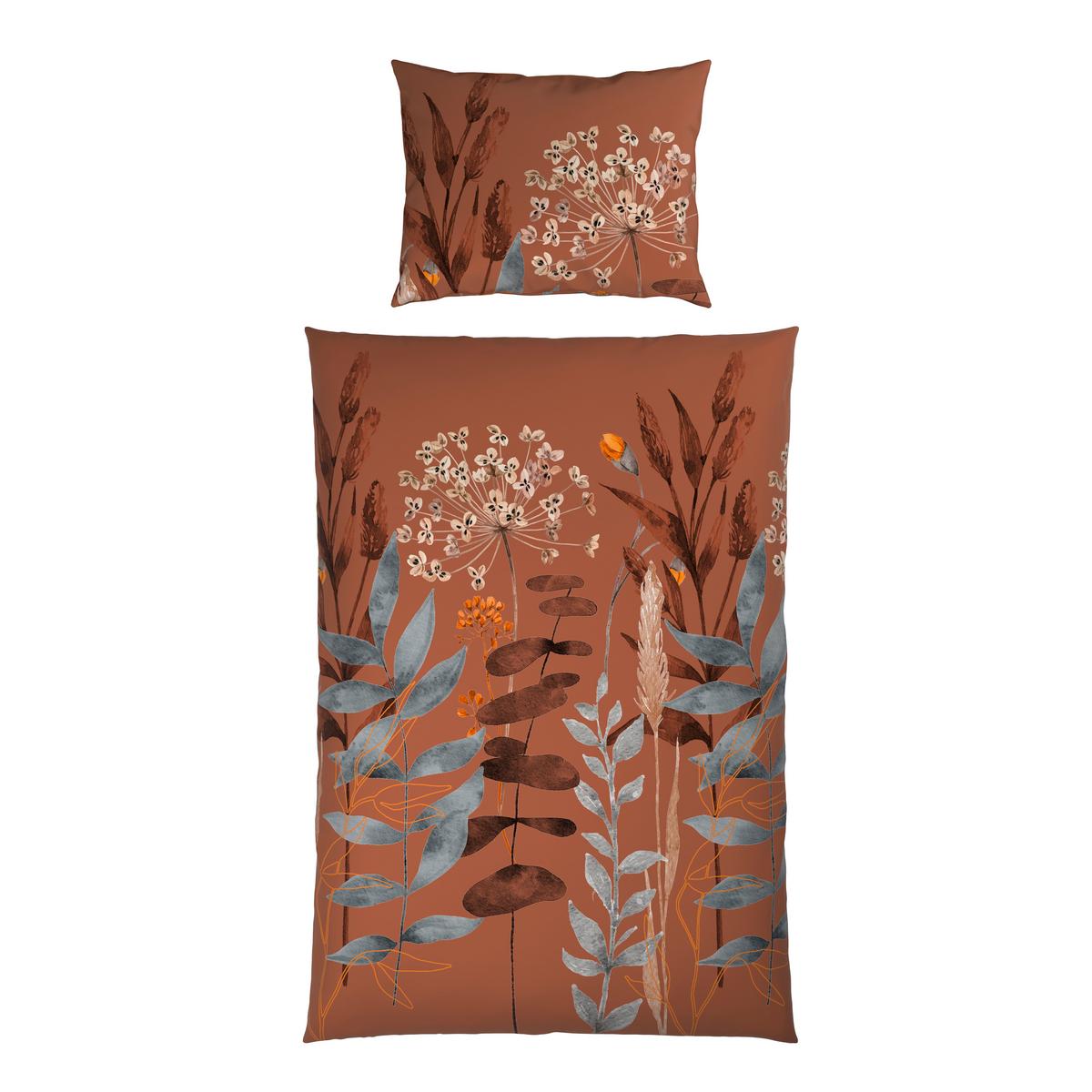 POSTEĽNÁ BIELIZEŇ Leavi, ca. 70x90/140x200 cm - mokka, Modern, textil (140/200cm) - Mömax