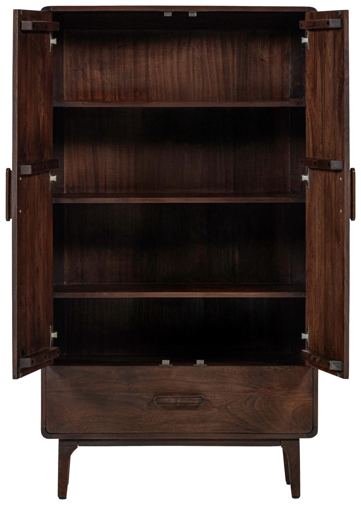 Schrank Liya Dunkelbraun B: 85 Cm - Dunkelbraun, Design, Holz (85/150/35cm) - Livetastic